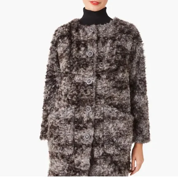Kate Spade Faux Fur Sugarcoat Topper - Picture 6 of 9